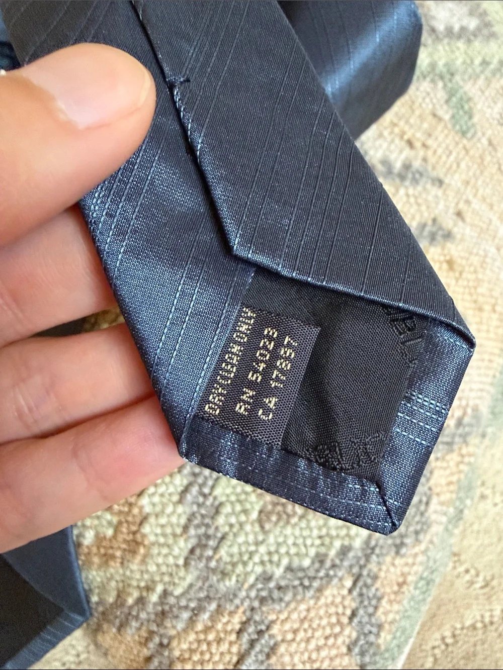 Banana Republic Men's Classic Textured Black Tie made in Italy